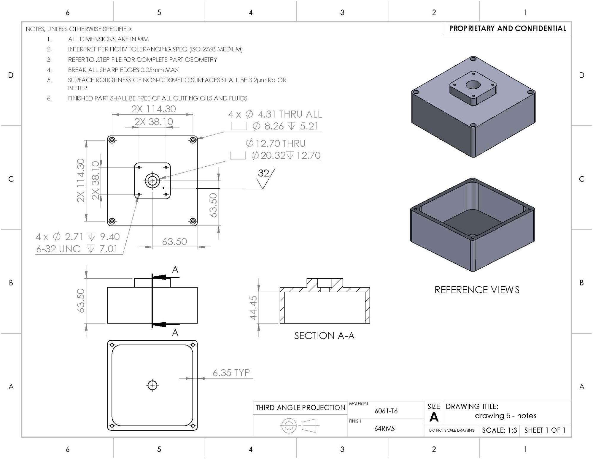 2D Technical Drawings  CNC Machining Service