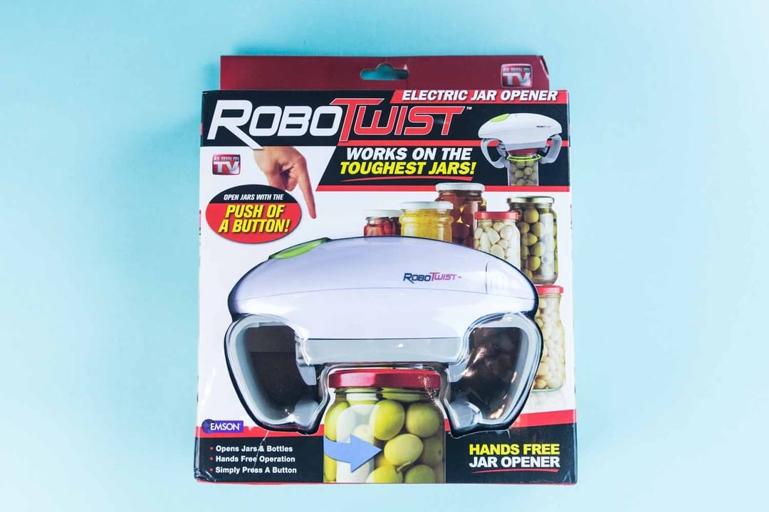 RoboTwist Automatic Electric Jar Opener for All Size Jars White Gray and  Green