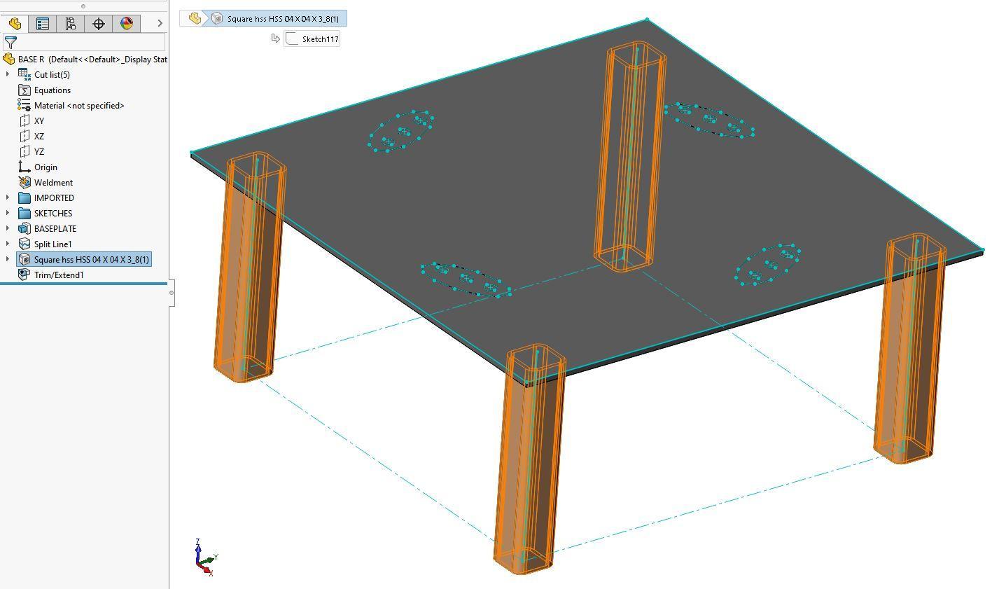 Simple Table, 3D CAD Model Library